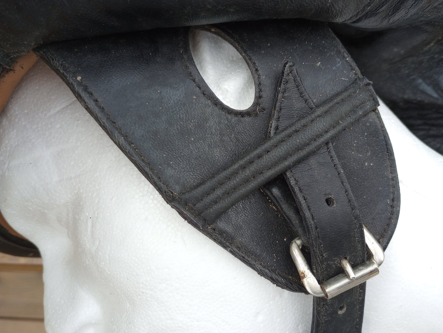 WWII OR POST WAR M-35 ITALIAN MILITARY LEATHER TANKERS HELMET ORIGINAL 1964