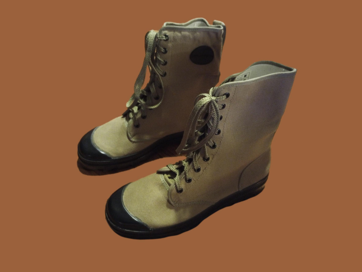FRENCH STYLE JUNGLE COMBAT BOOT CANVAS COMMANDO SIZE 10