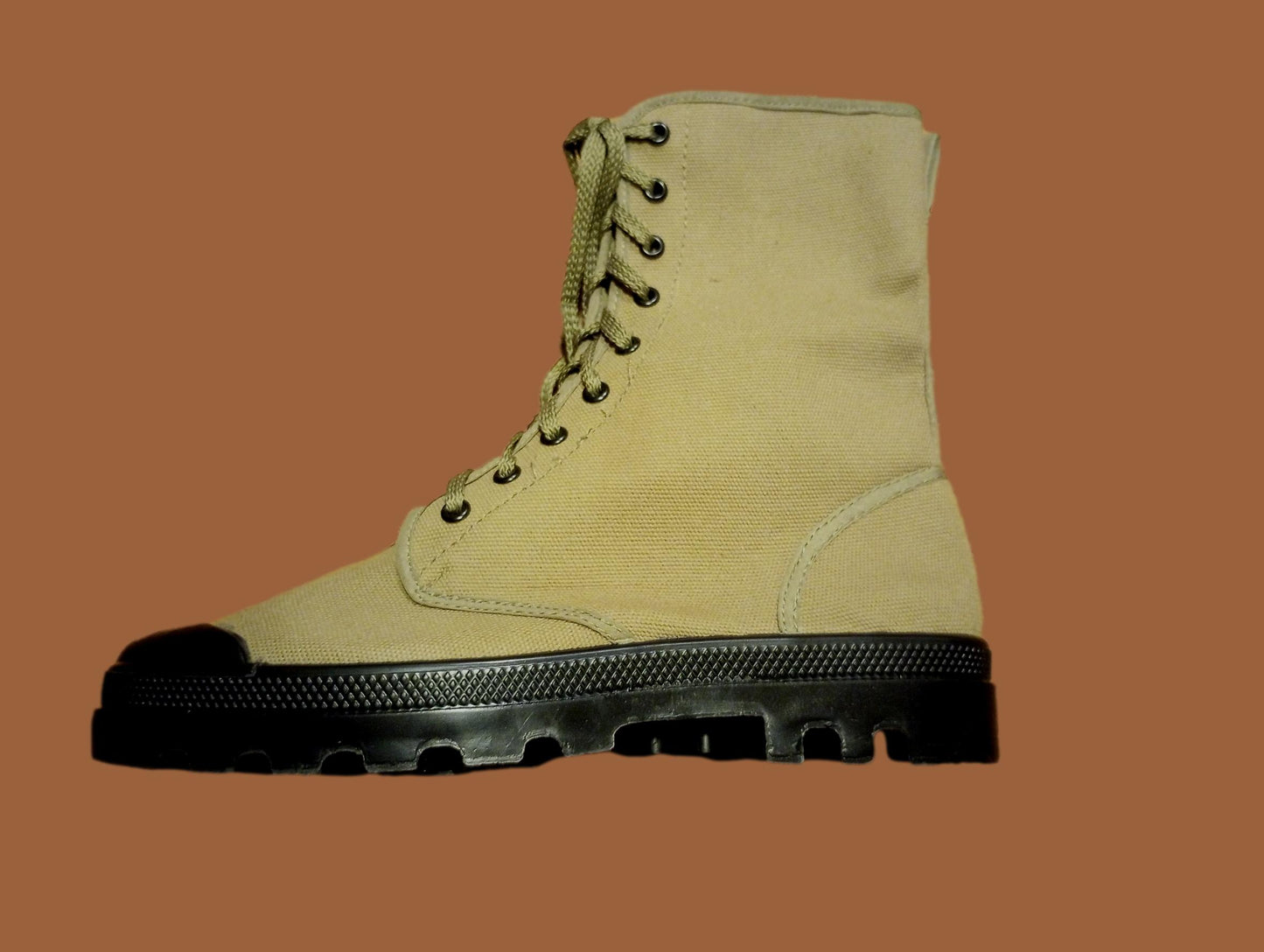 FRENCH STYLE JUNGLE COMBAT BOOT CANVAS COMMANDO SIZE 10