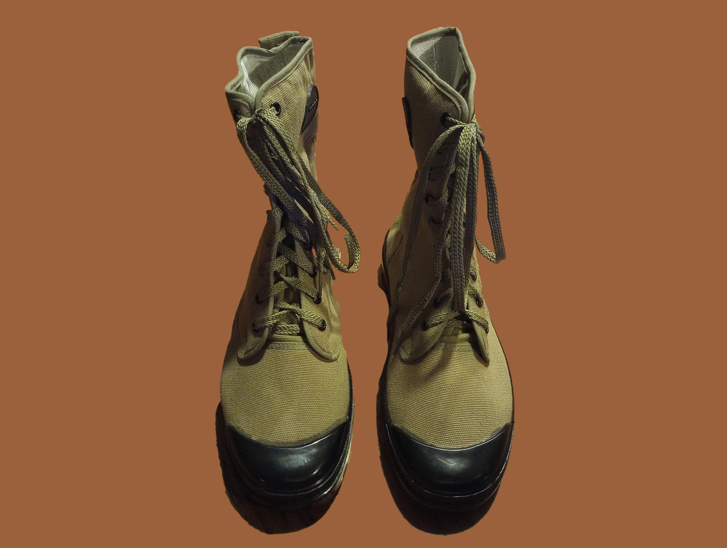 FRENCH STYLE JUNGLE COMBAT BOOT CANVAS COMMANDO SIZE 10