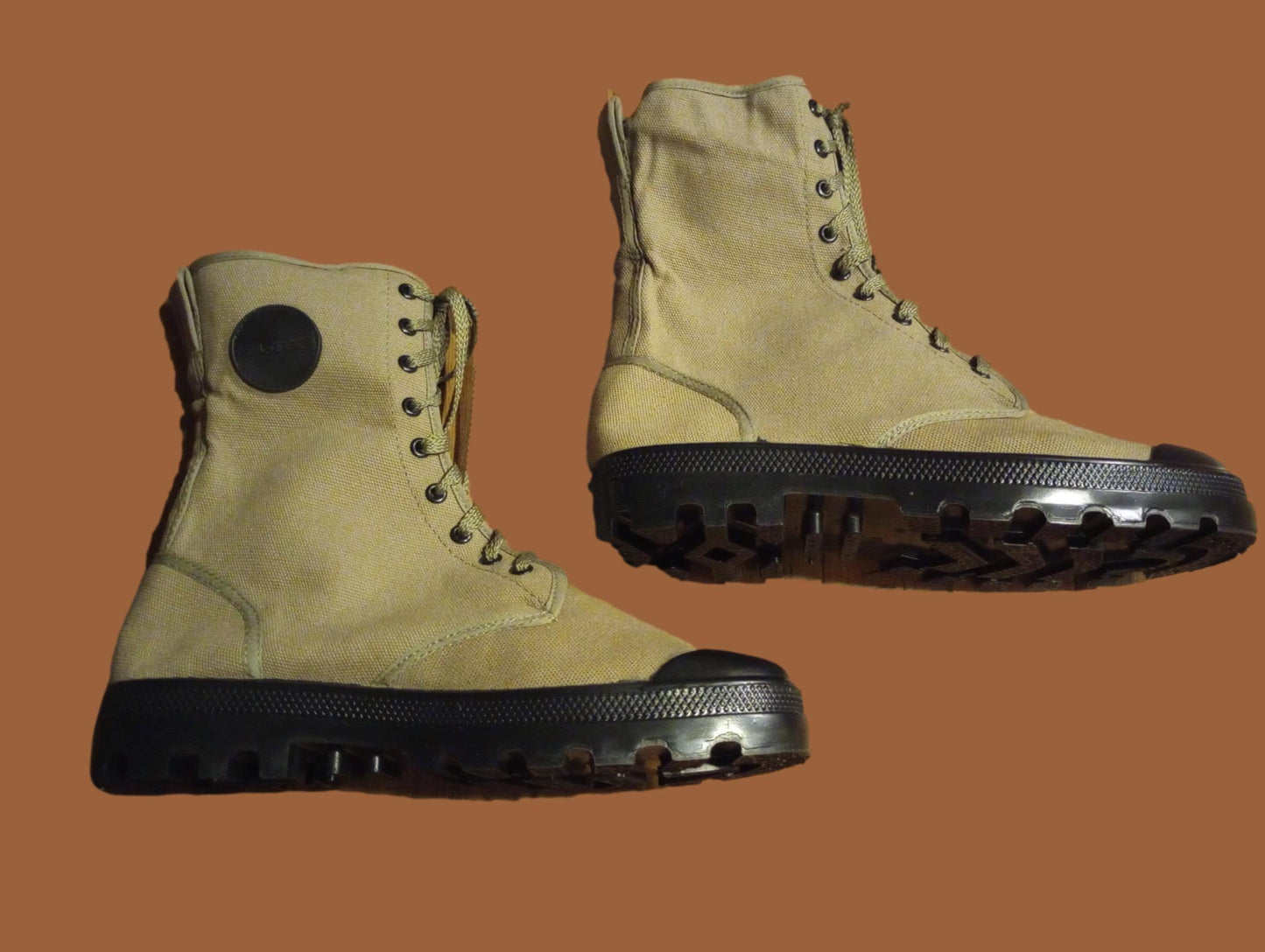 FRENCH STYLE JUNGLE COMBAT BOOT CANVAS COMMANDO SIZE 10