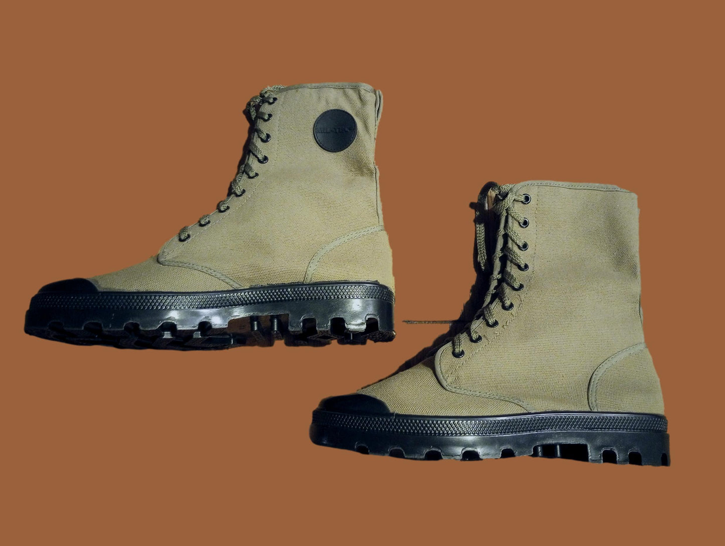 FRENCH STYLE JUNGLE COMBAT BOOT CANVAS COMMANDO SIZE 10