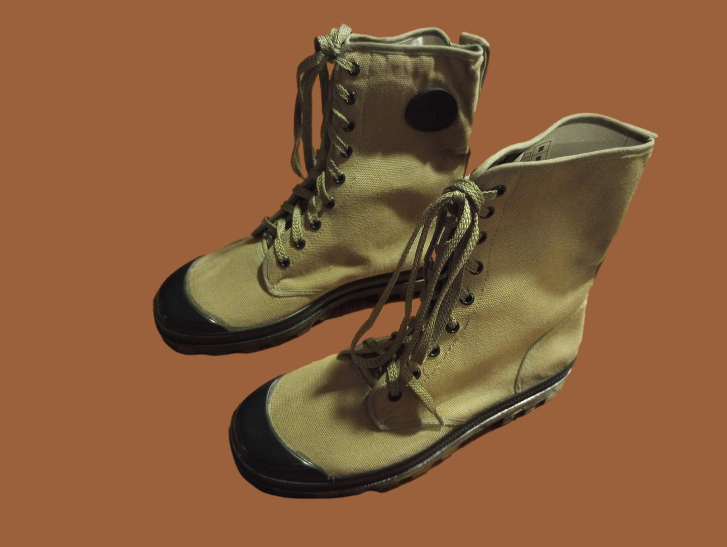 FRENCH STYLE JUNGLE COMBAT BOOT CANVAS COMMANDO SIZE 10