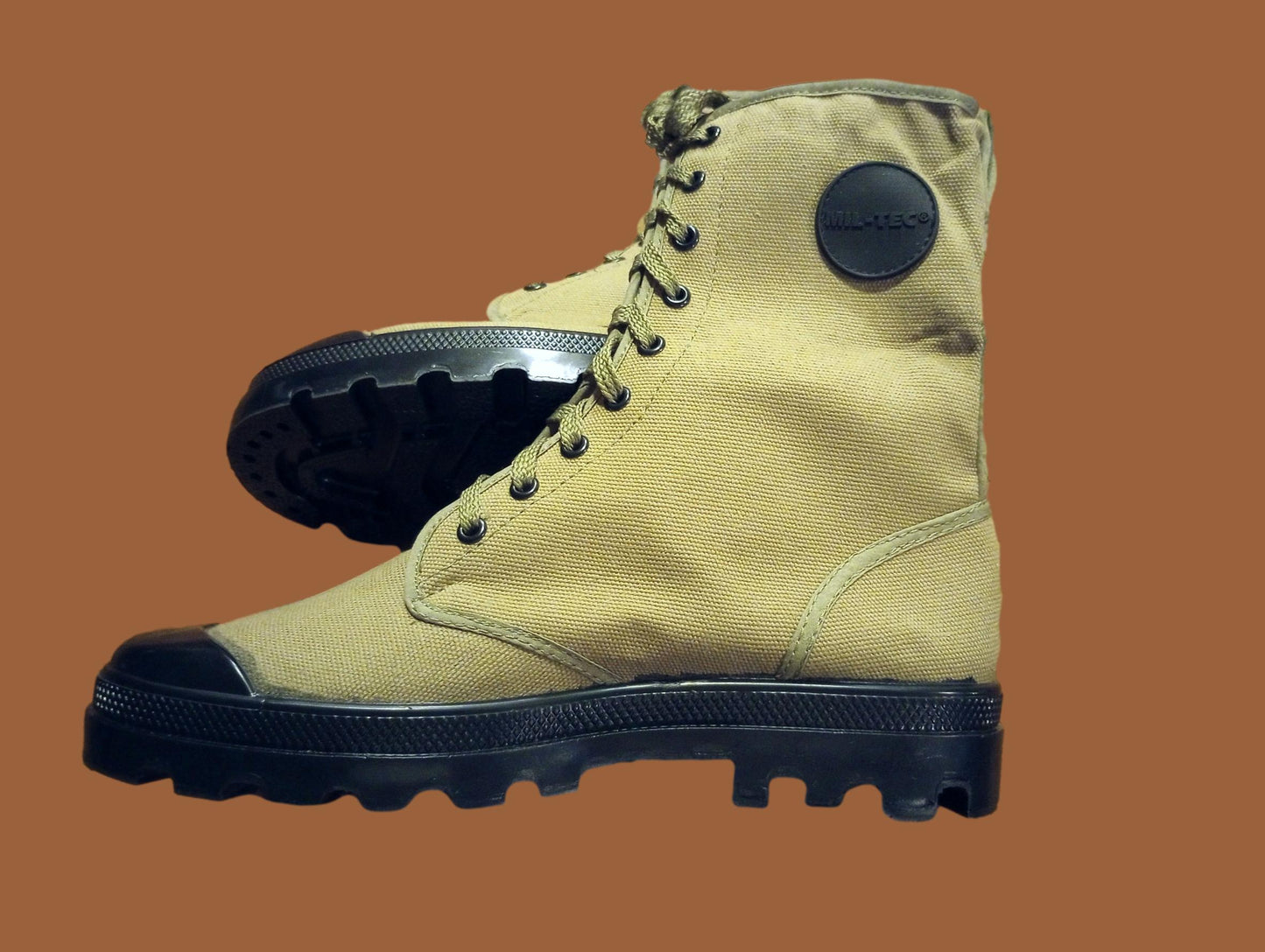 FRENCH STYLE JUNGLE COMBAT BOOT CANVAS COMMANDO SIZE 10