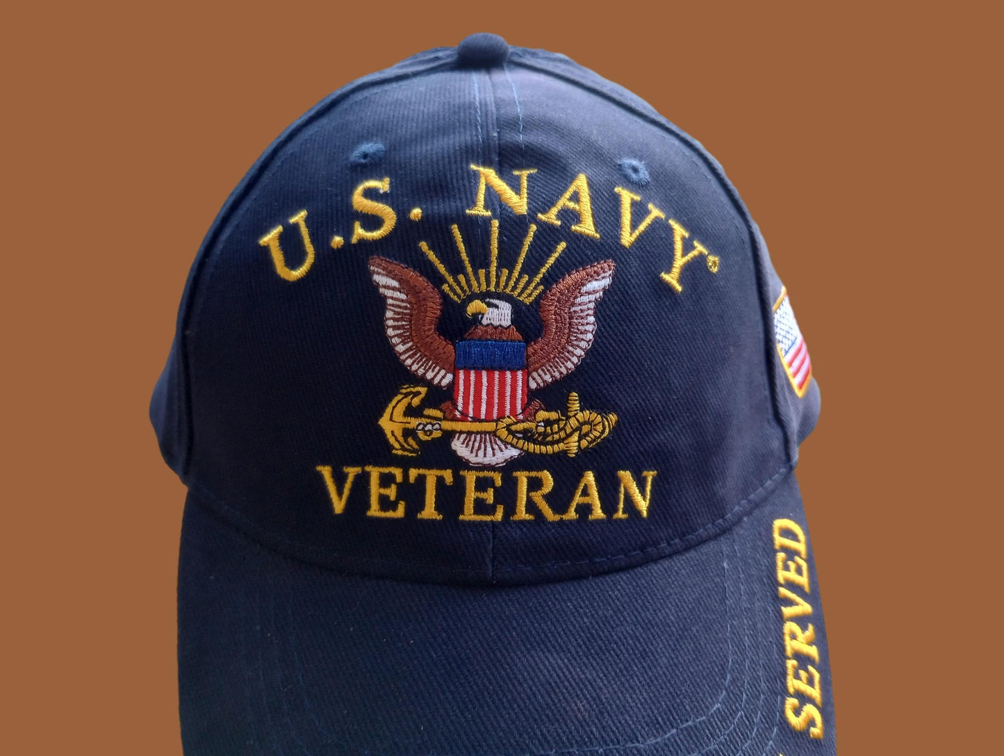U.S NAVY VETERAN HAT BALLCAP OFFICIAL LICENSED NAVY PRODUCT PROUDLY SERVED