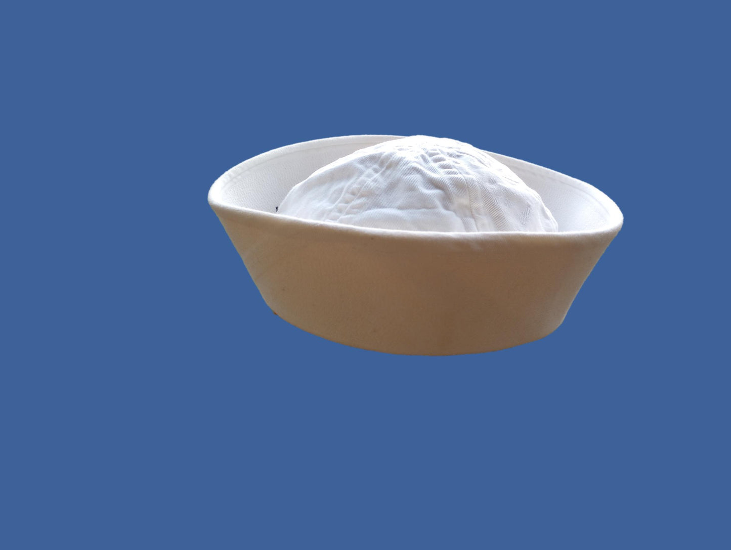 U.S NAVY ISSUE SAILOR CAP WHITE DIXIE CUP HAT COTTON TWILL GOB VINTAGE SURPLUS