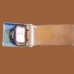 POST WAR WEST GERMAN ARMY LEATHER BELT + BUCKLE SIZE MEDIUM 100cm 39" INCHES
