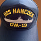 USS HANCOCK CVA-19 U.S NAVY SHIP HAT OFFICIAL U.S MILITARY BALL CAP USA MADE