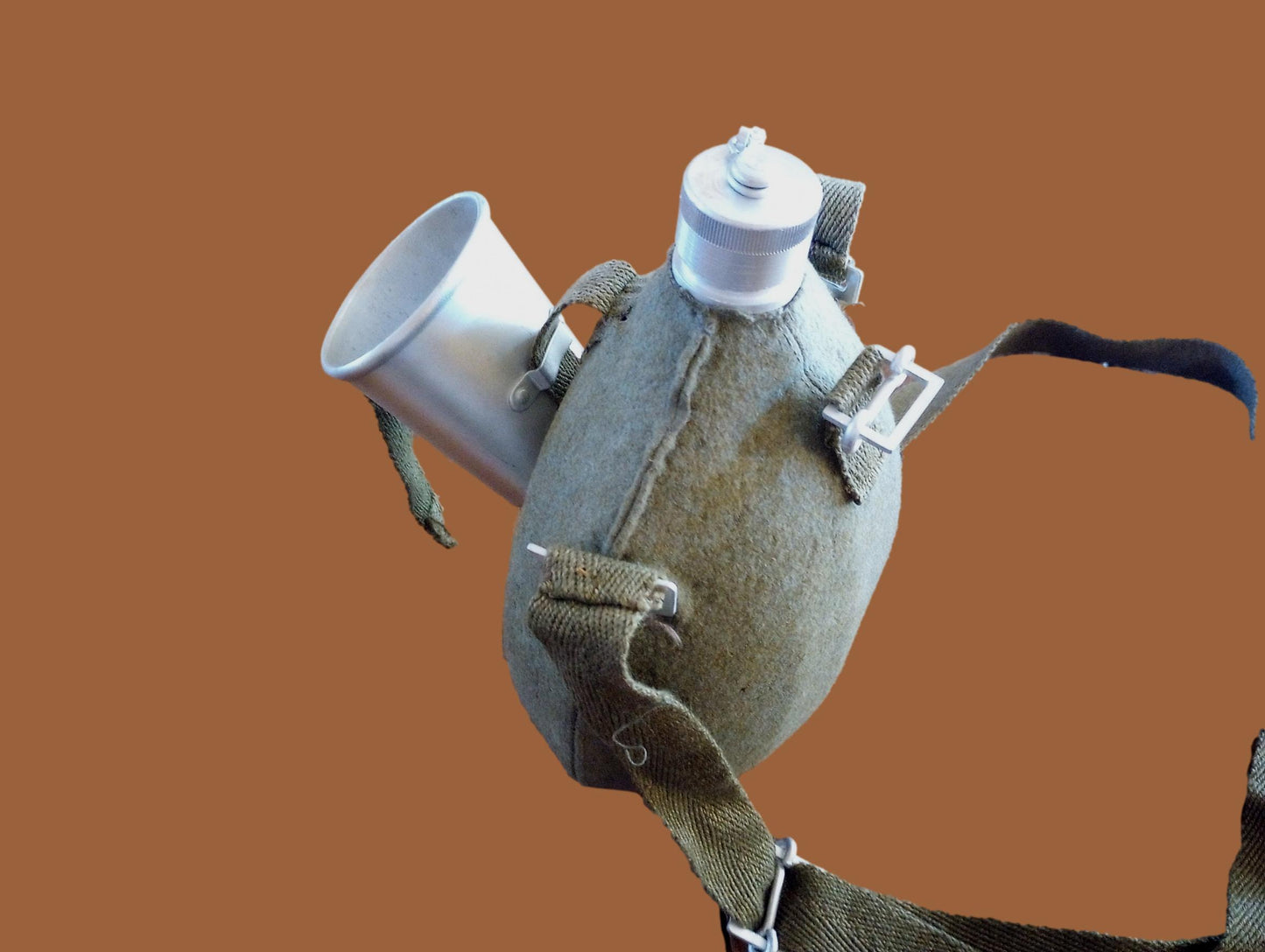 WWII ITALIAN MILITARY CANTEEN MOUNTAIN TROOPS WATER BOTTLE NORTH AFRICA