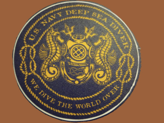 U.S MILITARY NAVY DEEP SEA DIVERS WINDOW DECAL STICKER 3.75" X 3.75" INCHES