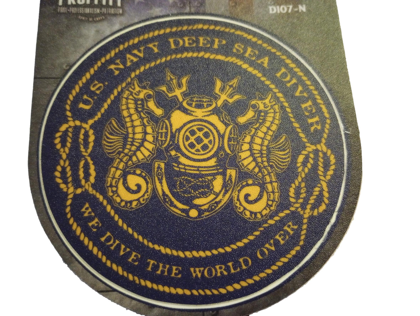 U.S MILITARY NAVY DEEP SEA DIVERS WINDOW DECAL STICKER 3.75" X 3.75" INCHES