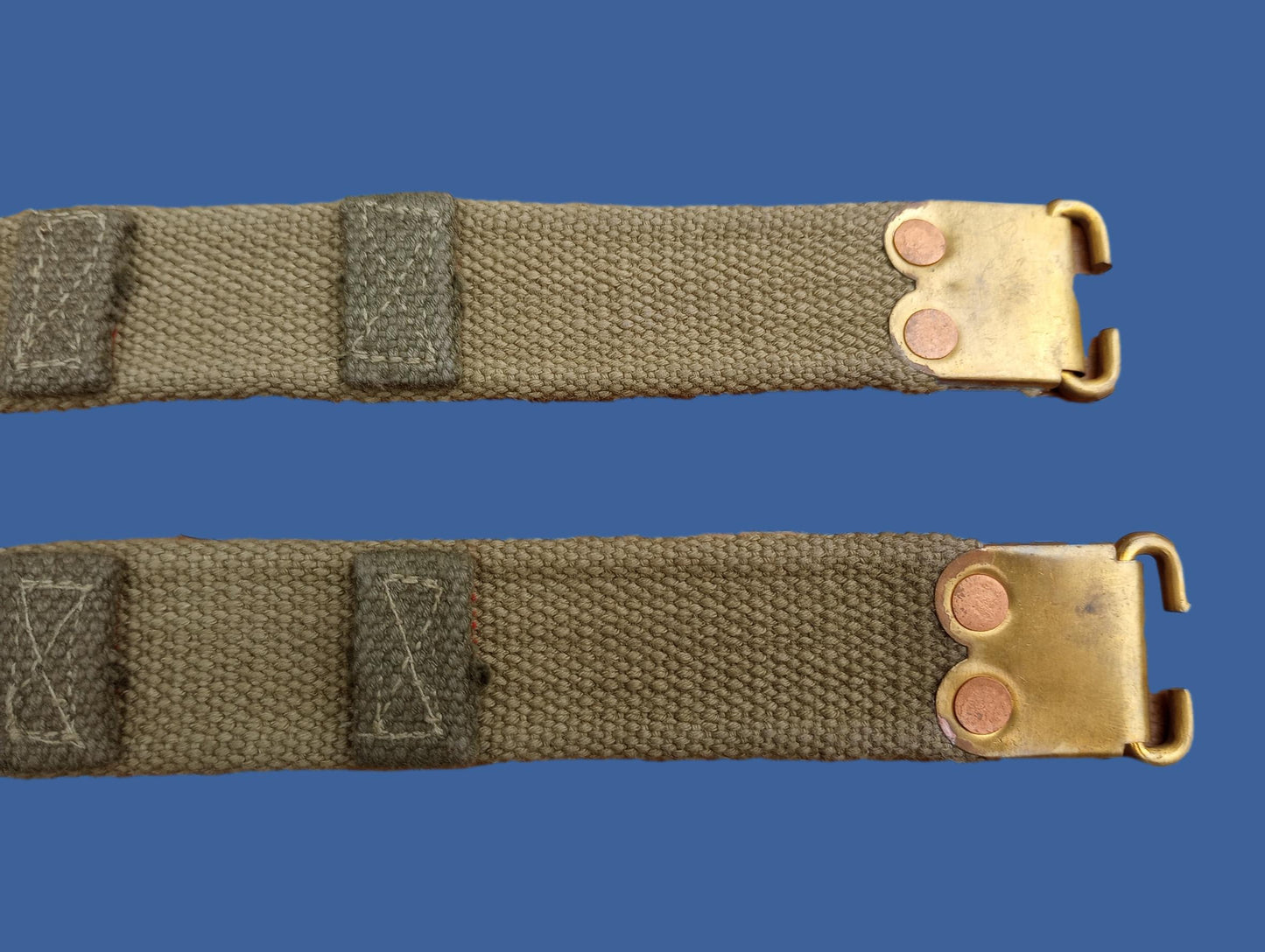 WWII BRITISH MILITARY ENFIELD KHAKI RIFLE SLING P-37 FN BELGIAN FAL 49 ORIGINAL