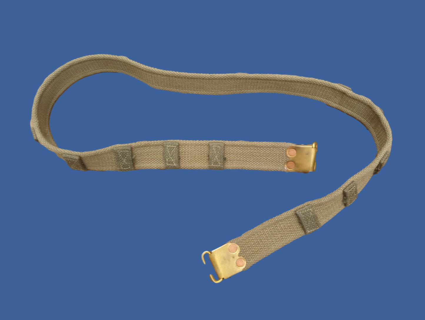 WWII BRITISH MILITARY ENFIELD KHAKI RIFLE SLING P-37 FN BELGIAN FAL 49 ORIGINAL