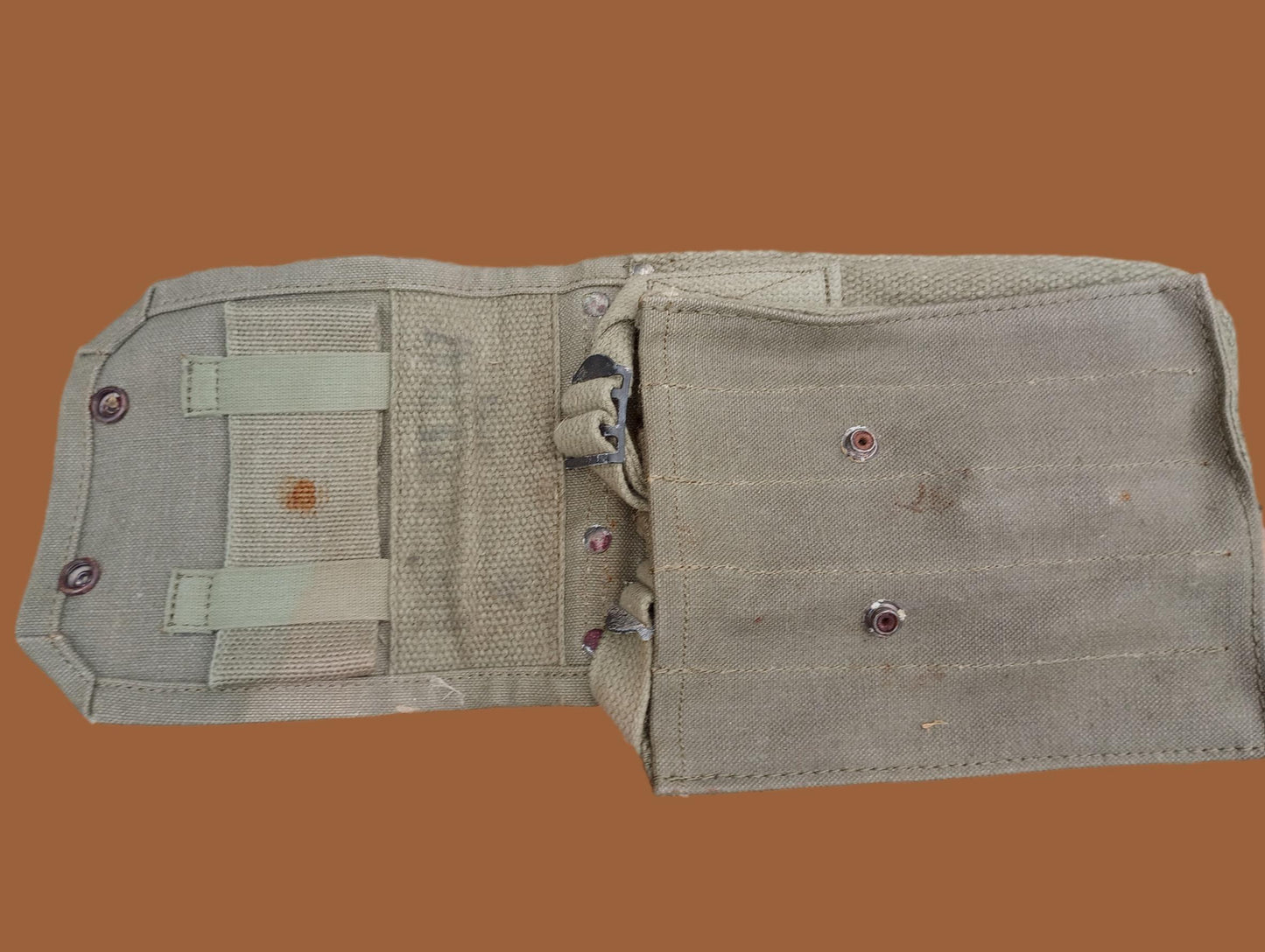 French military mat rifle magazine pouch 5 cell ammo shoulder bag genuine
