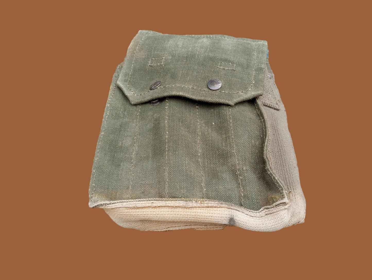 French military mat rifle magazine pouch 5 cell ammo shoulder bag genuine