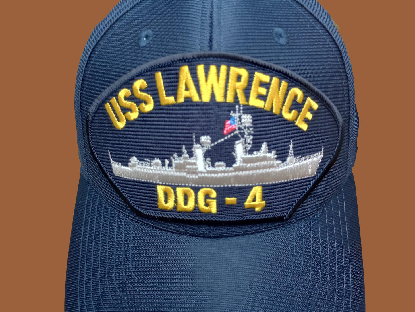 USS LAWRENCE DDG- 4 NAVY SHIP HAT U.S MILITARY OFFICIAL BALL CAP U.S.A MADE