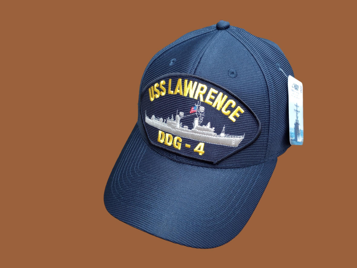 USS LAWRENCE DDG- 4 NAVY SHIP HAT U.S MILITARY OFFICIAL BALL CAP U.S.A MADE