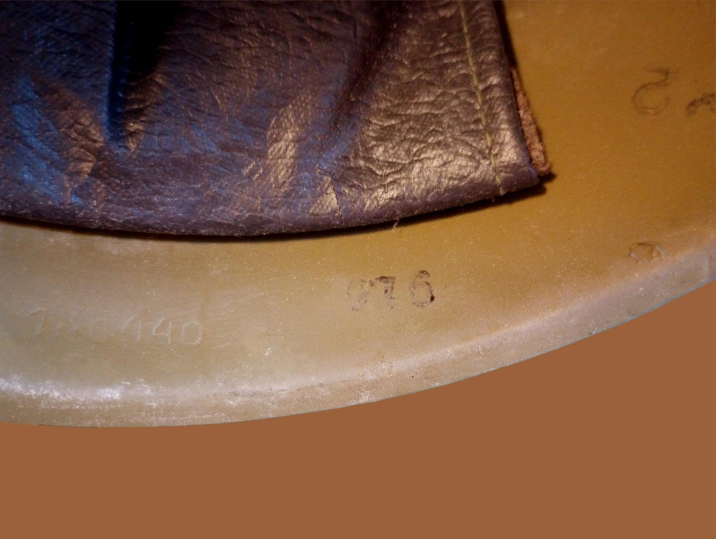 POST WWII RUSSIAN SSH-40 HELMET WITH LINER AND CHIN STRAP 1957