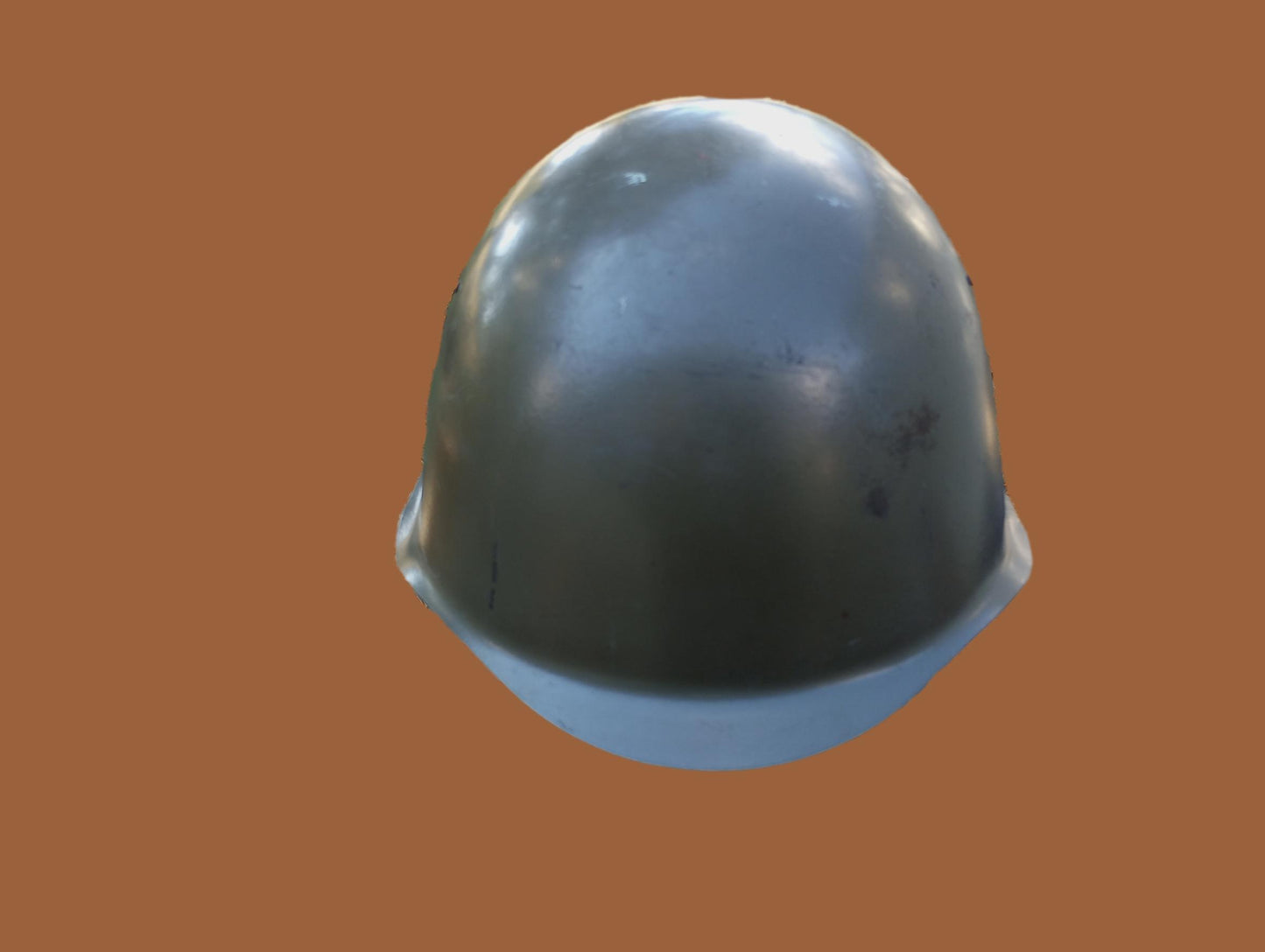 CZECH MILITARY VZ-53 HELMET AND LEATHER LINER WITH CHIN STRAP EARLY VERSION