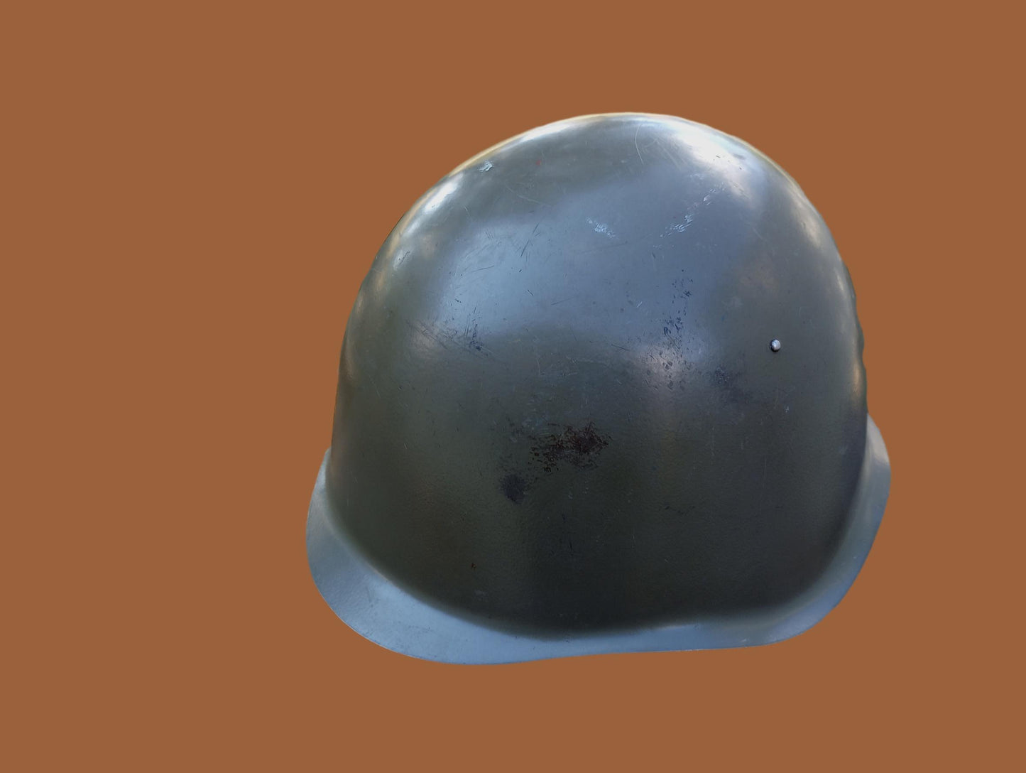 CZECH MILITARY VZ-53 HELMET AND LEATHER LINER WITH CHIN STRAP EARLY VERSION