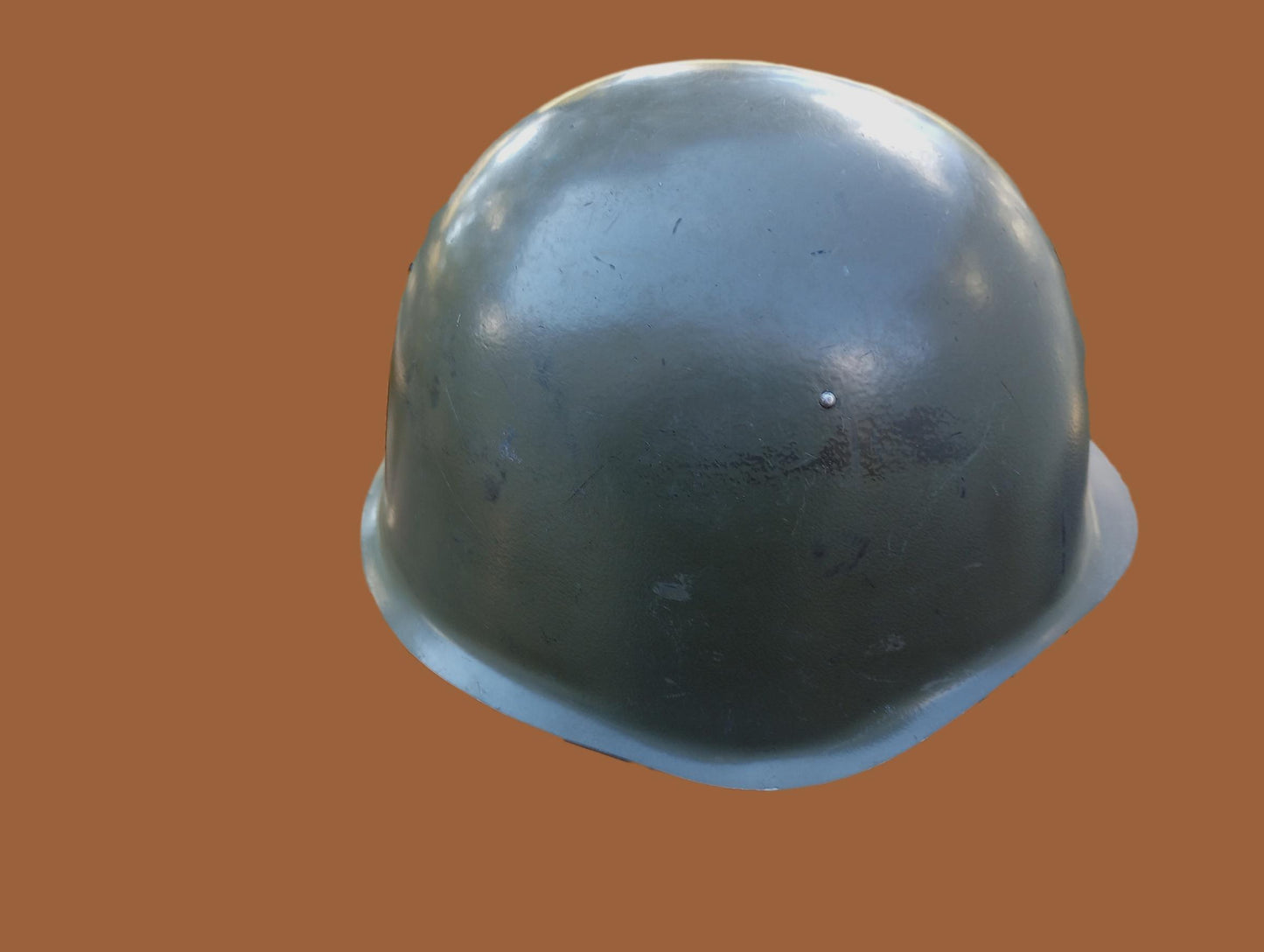 CZECH MILITARY VZ-53 HELMET AND LEATHER LINER WITH CHIN STRAP EARLY VERSION