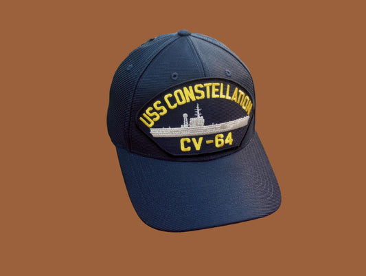 USS CONSTELLATION CV-64 NAVY SHIP HAT U.S MILITARY OFFICIAL BALL CAP U.S.A MADE