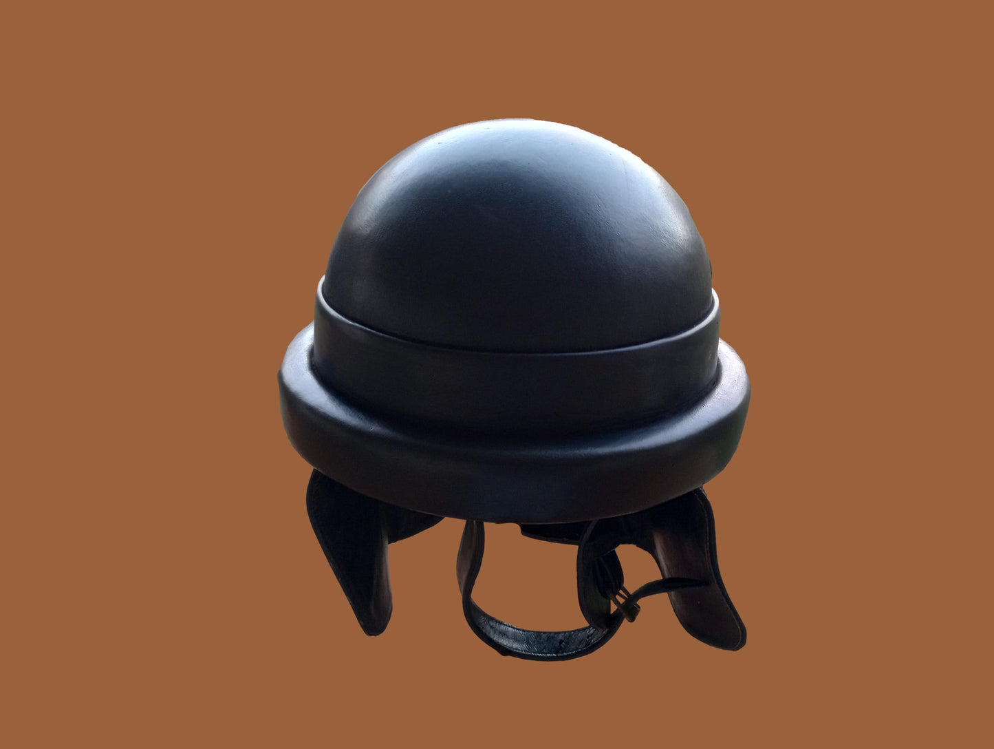 WWII OR POST WAR M-35 ITALIAN MILITARY LEATHER TANKERS HELMET ORIGINAL 1964