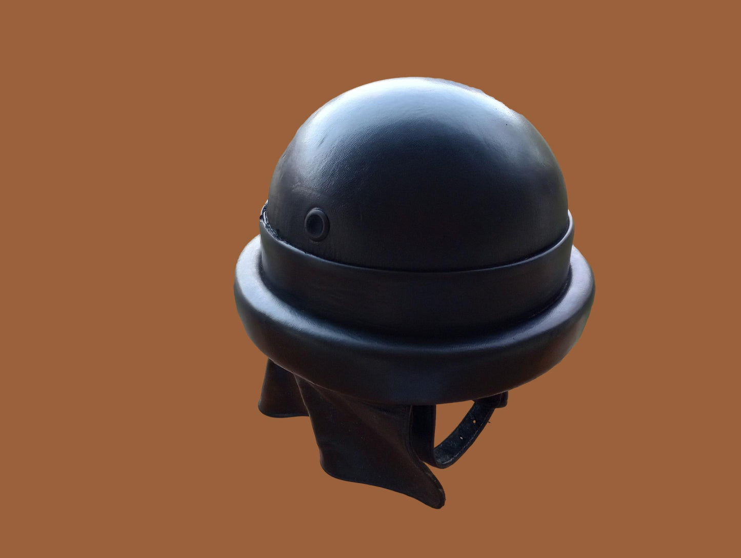 WWII OR POST WAR M-35 ITALIAN MILITARY LEATHER TANKERS HELMET ORIGINAL 1964