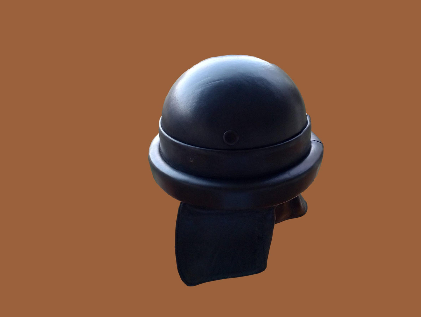 WWII OR POST WAR M-35 ITALIAN MILITARY LEATHER TANKERS HELMET ORIGINAL 1964