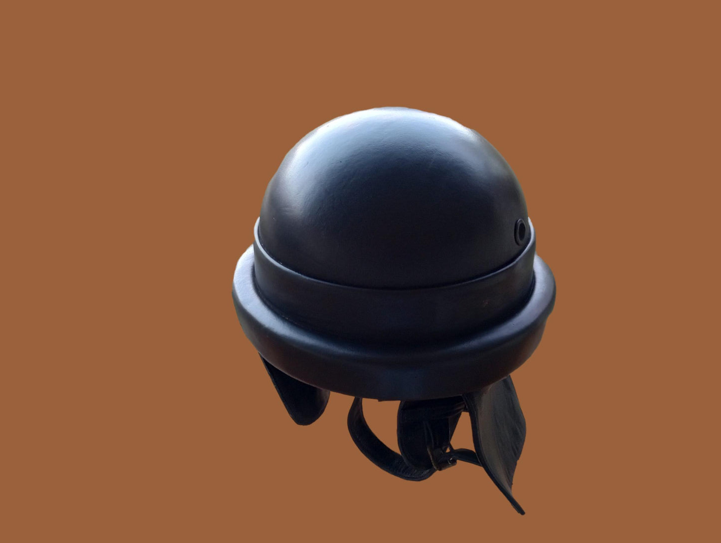 WWII OR POST WAR M-35 ITALIAN MILITARY LEATHER TANKERS HELMET ORIGINAL 1964