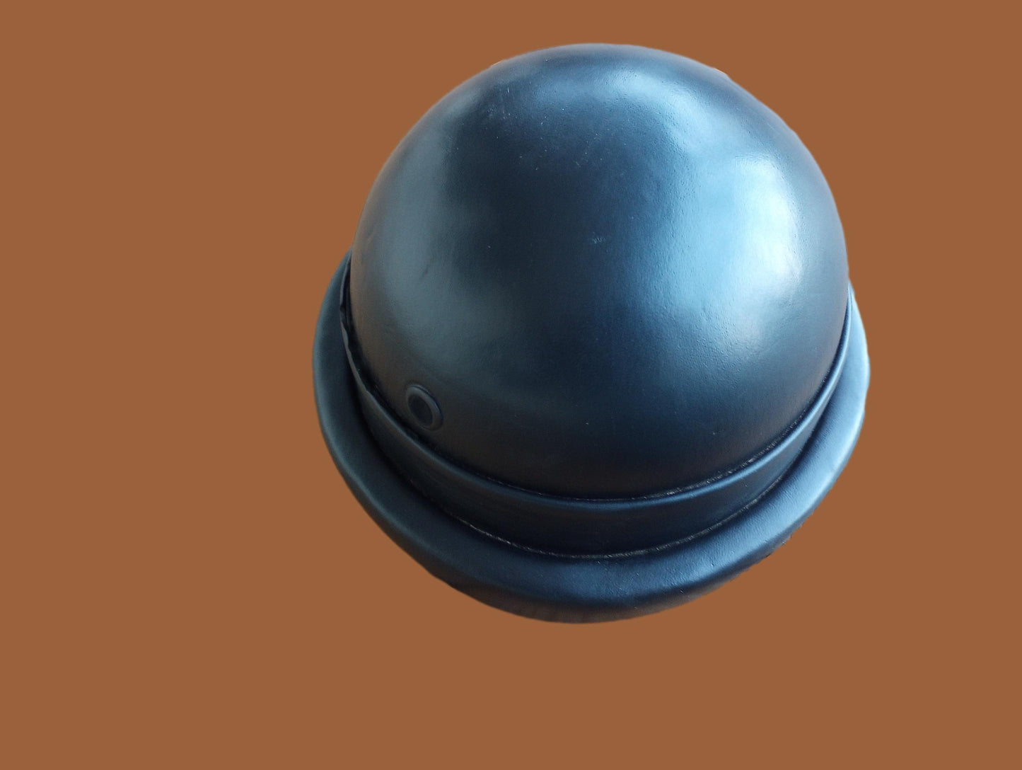 WWII OR POST WAR M-35 ITALIAN MILITARY LEATHER TANKERS HELMET ORIGINAL 1964