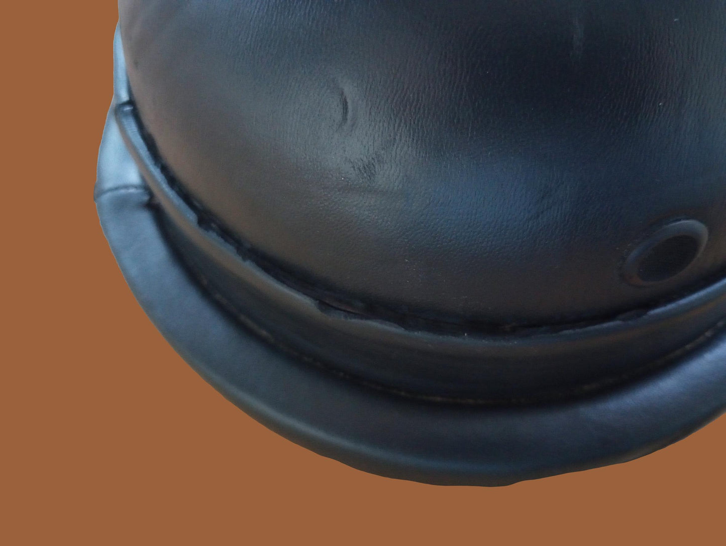 WWII OR POST WAR M-35 ITALIAN MILITARY LEATHER TANKERS HELMET ORIGINAL 1964