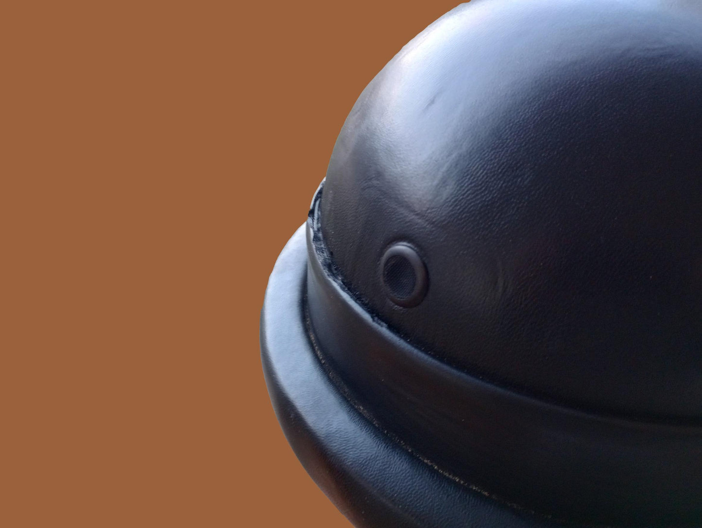 WWII OR POST WAR M-35 ITALIAN MILITARY LEATHER TANKERS HELMET ORIGINAL 1964