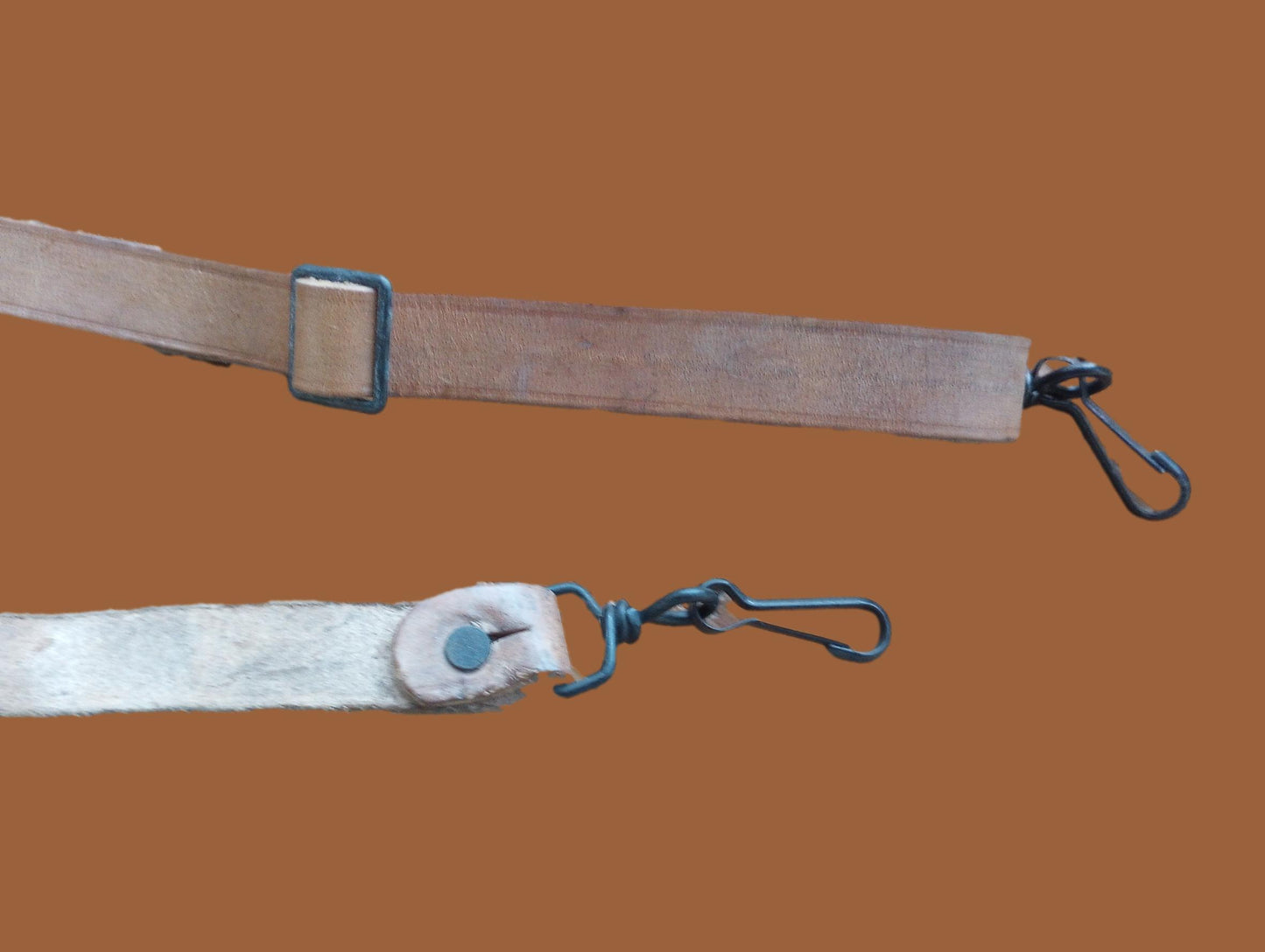 FRENCH MILITARY MAT BROWN LEATHER RIFLE SLING ARMY MAS RIFLE 49 & 49/54 GENUINE