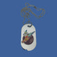 U.S MILITARY W.A.S.P. CHROME PLATED DOG TAG WITH CHAIN WOMENS AF SERVICE PILOT