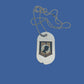 U.S MILITARY NECKLACE POW/MIA CHROME PLATED DOG TAG WITH CHAIN