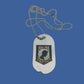 U.S MILITARY NECKLACE POW/MIA CHROME PLATED DOG TAG WITH CHAIN