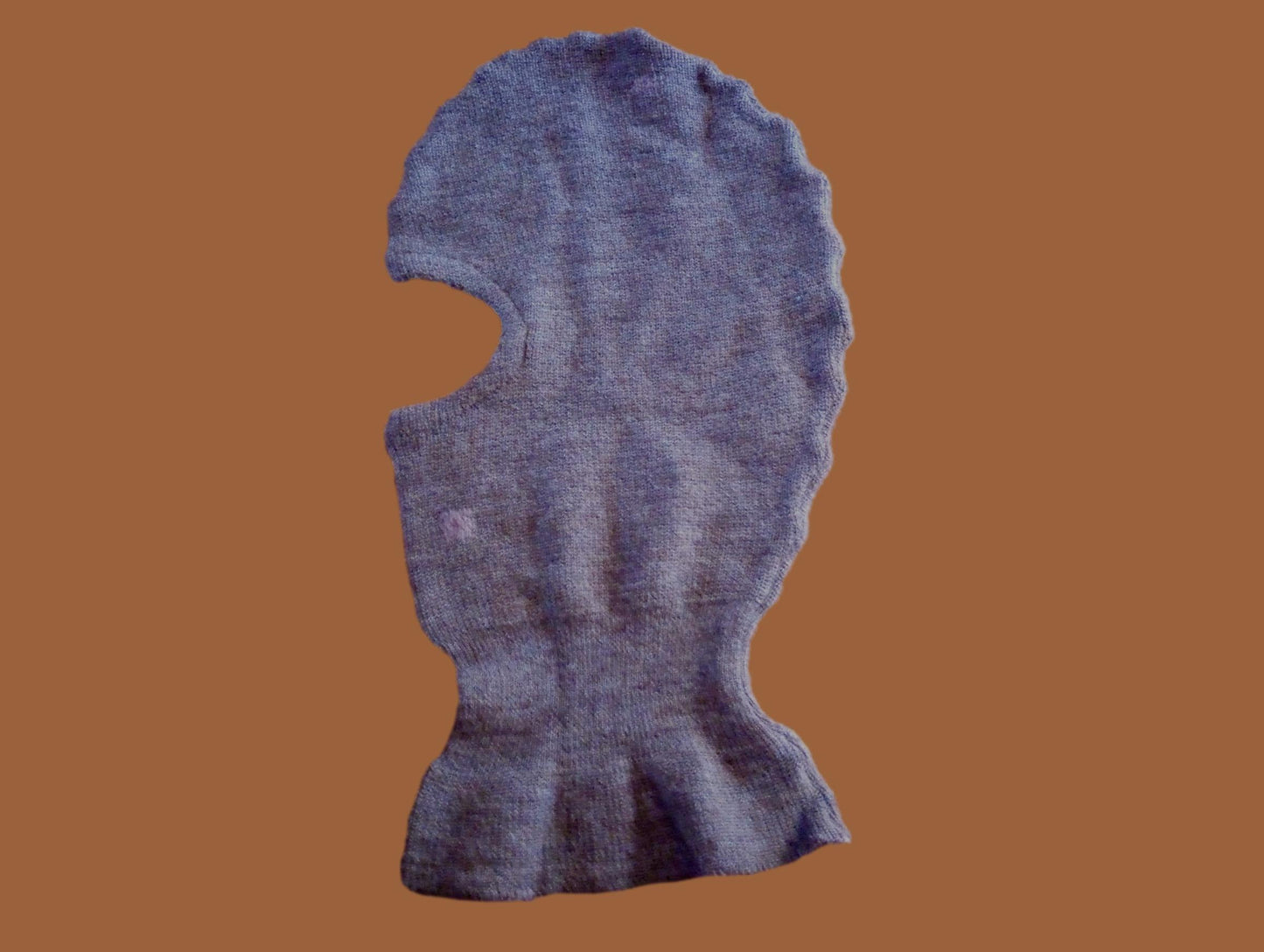 SWISS ARMY MILITARY BALACLAVA  COLD WEATHER WOOL FACE MASK BROWN 1 HOLE SURPLUS