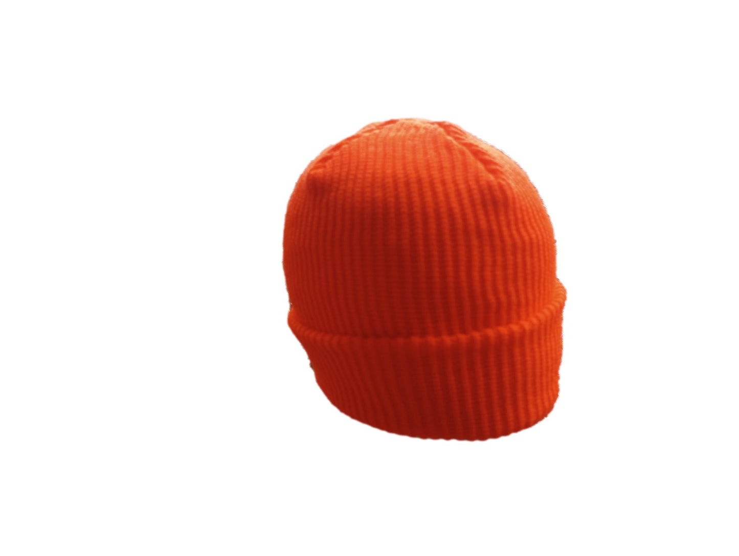 NEW WATCH CAP BLAZE ORANGE ACRYLIC 2 PLY KNIT U.S.A MADE BEANIE