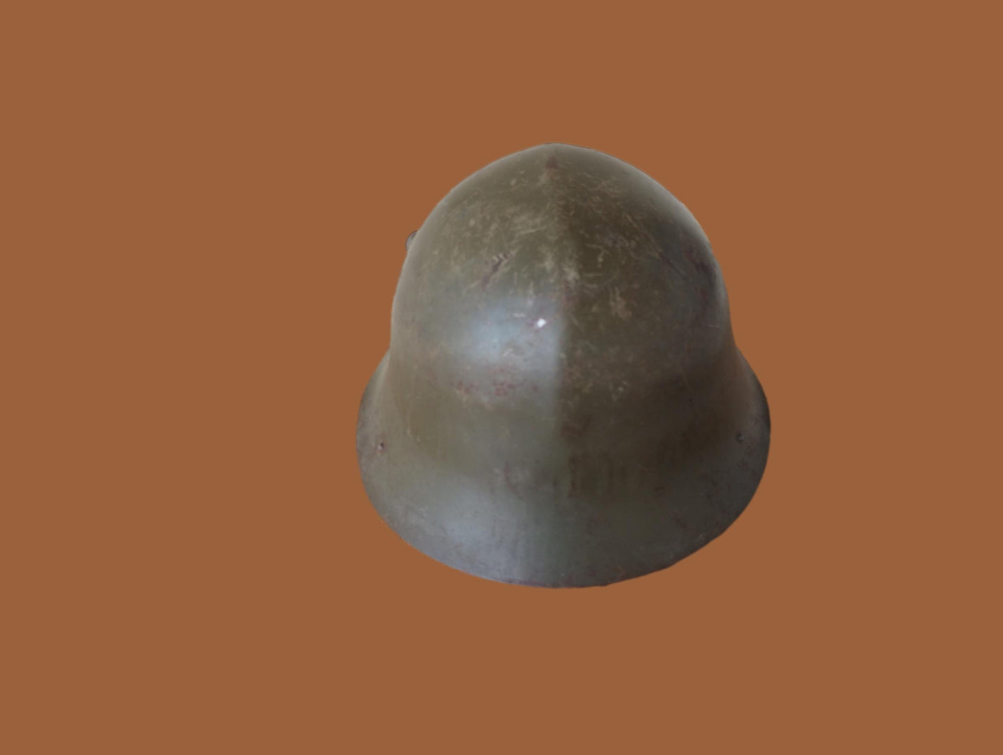 BULGARIAN M36C COMBAT HELMET LEATHER LINER & CHINSTRAP TRI COLOR DECAL ORIGINAL