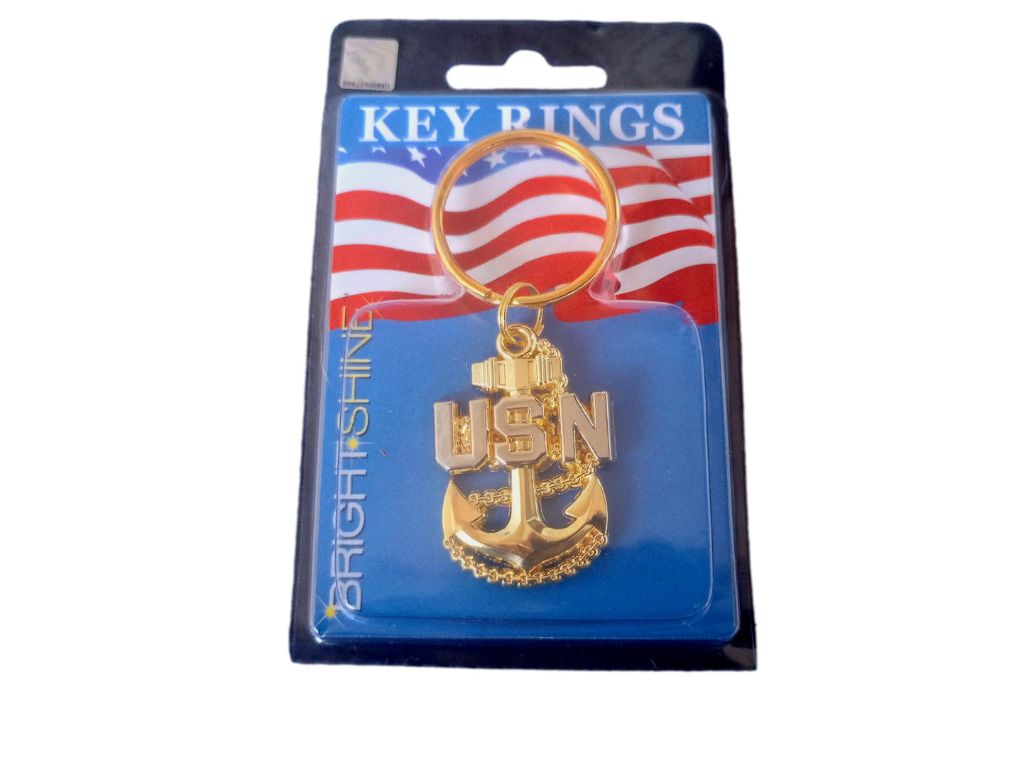 MILITARY NAVY METAL KEY CHAIN RING U.S NAVY CPO INSIGNIA CHIEF PETTY OFFICER NEW