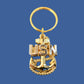 MILITARY NAVY METAL KEY CHAIN RING U.S NAVY CPO INSIGNIA CHIEF PETTY OFFICER NEW