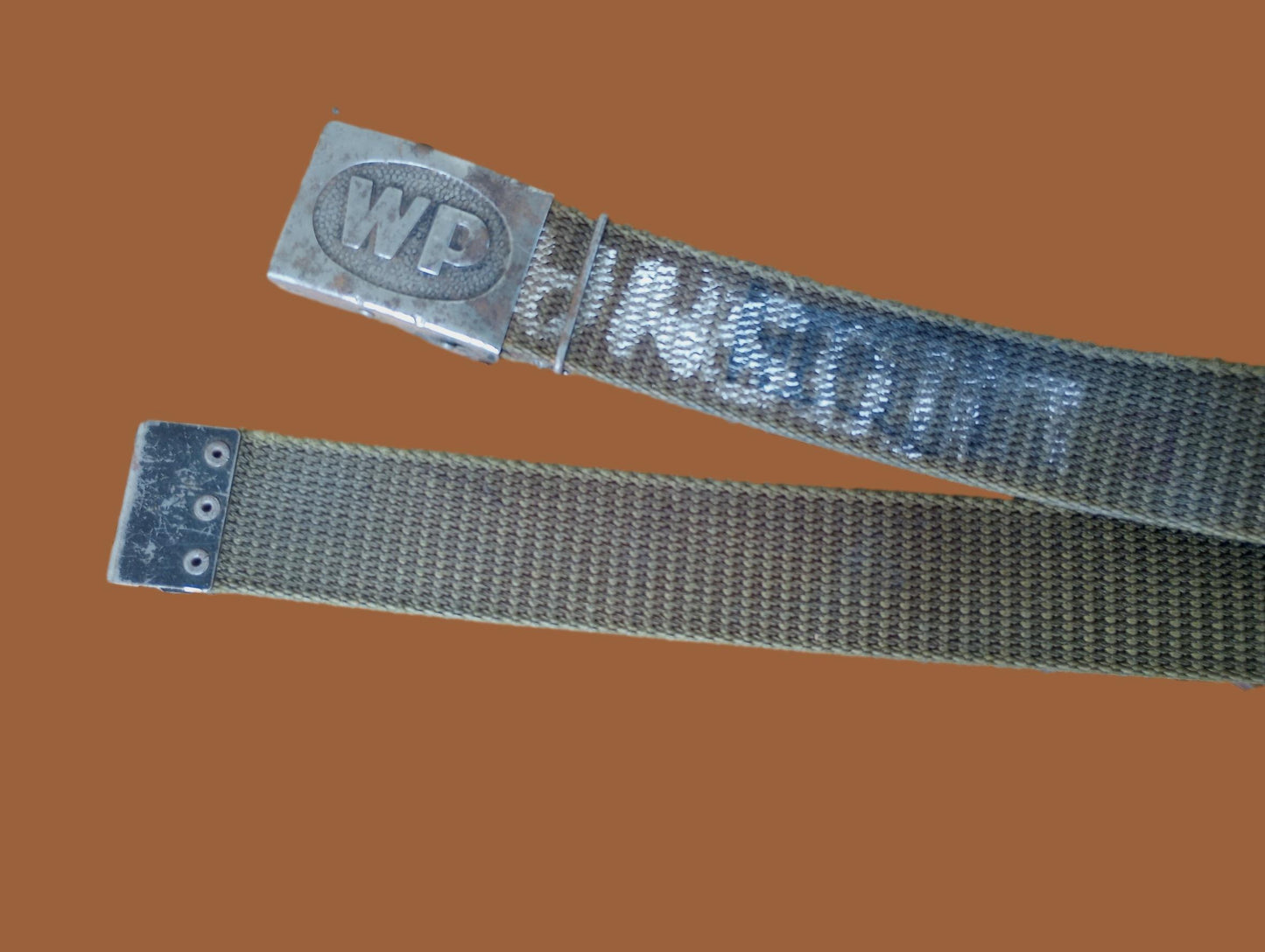 GENUINE POLISH MILITARY ARMY COMBAT PISTOL BELT AND BUCKLE