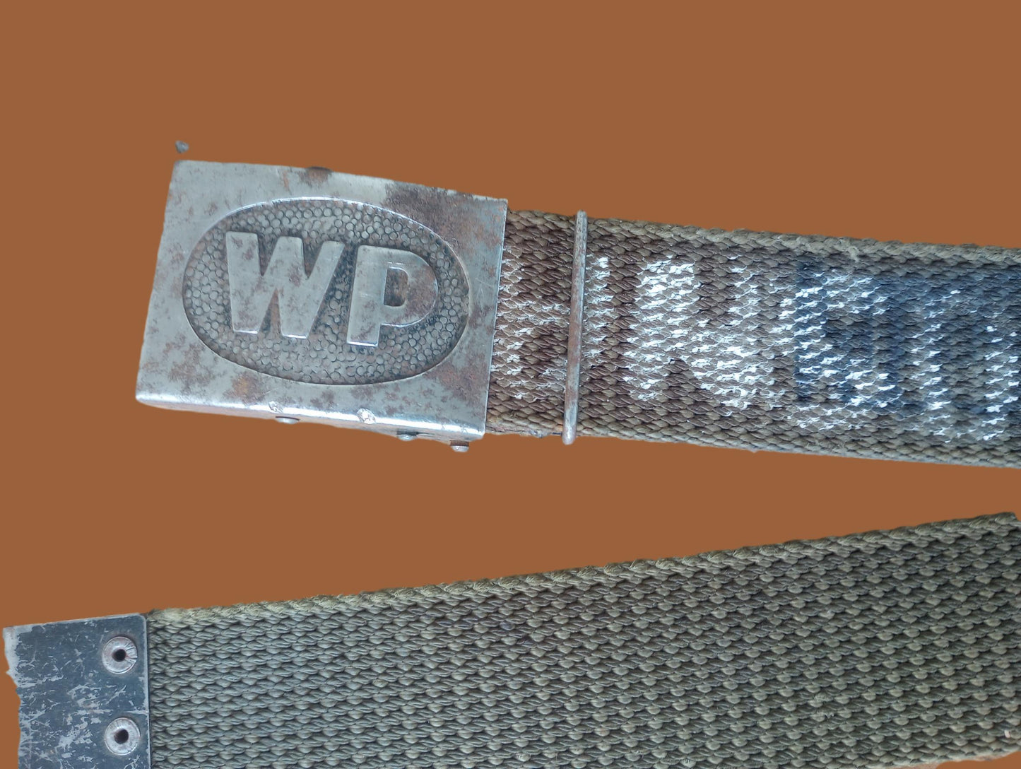 GENUINE POLISH MILITARY ARMY COMBAT PISTOL BELT AND BUCKLE