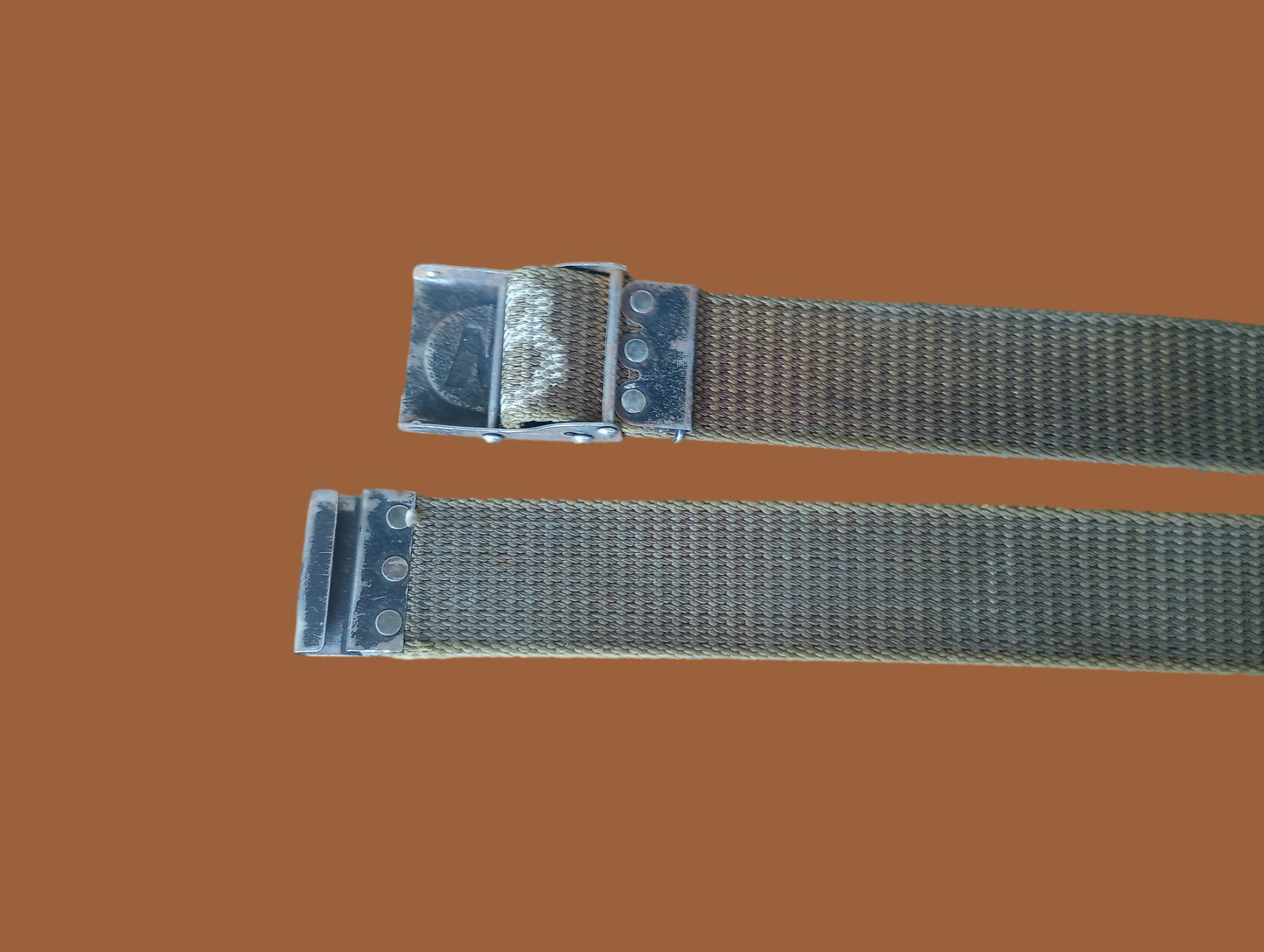 GENUINE POLISH MILITARY ARMY COMBAT PISTOL BELT AND BUCKLE