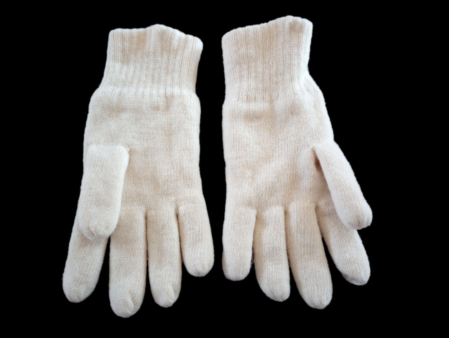 EAST GERMAN MILITARY ISSUE WHITE WOOL GLOVES COLD WEATHER NVA ARMY
