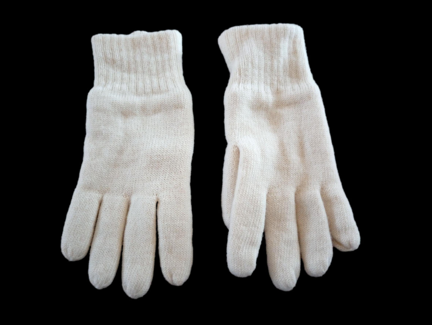 EAST GERMAN MILITARY ISSUE WHITE WOOL GLOVES COLD WEATHER NVA ARMY