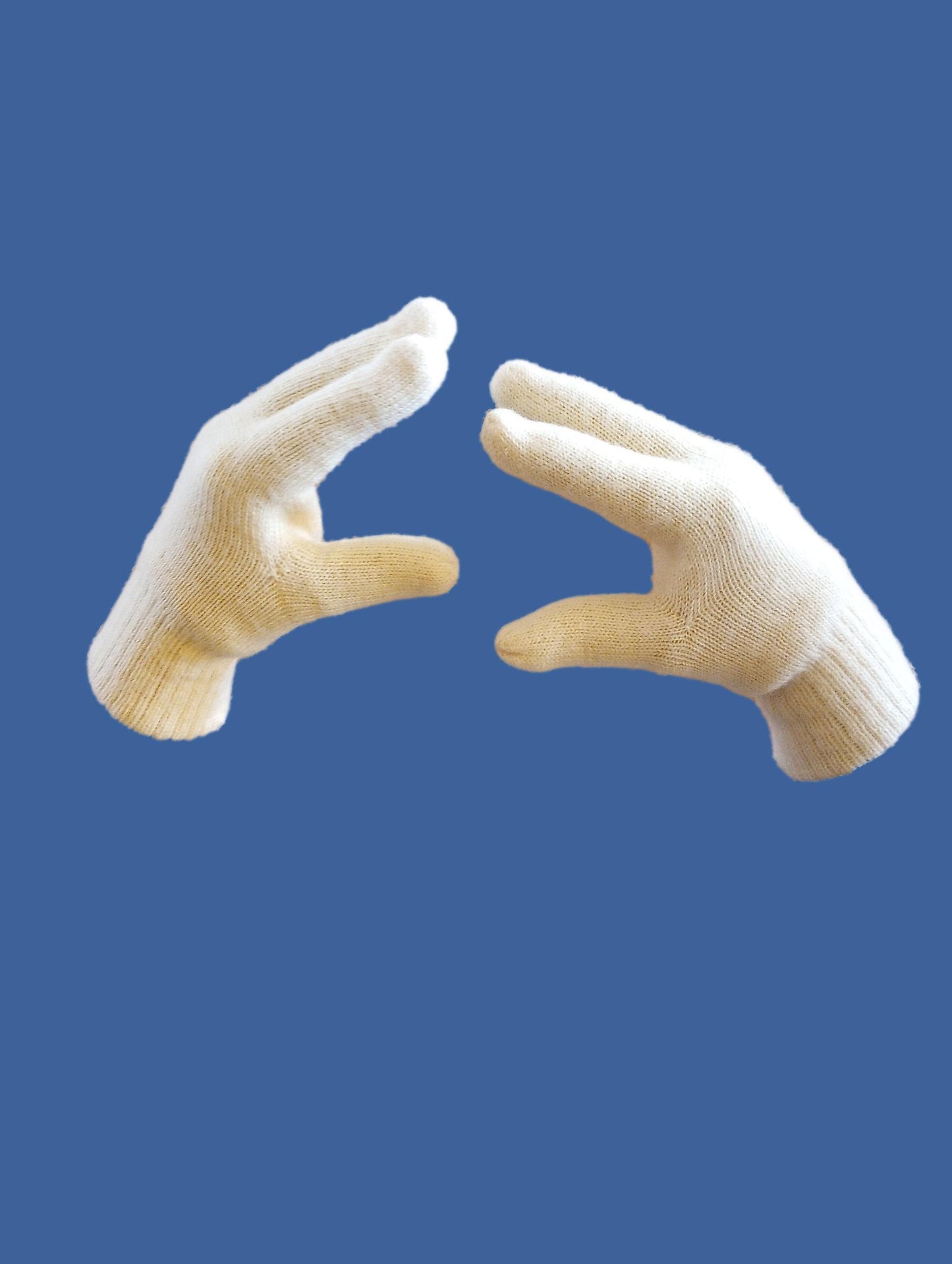 EAST GERMAN MILITARY ISSUE WHITE WOOL GLOVES COLD WEATHER NVA ARMY