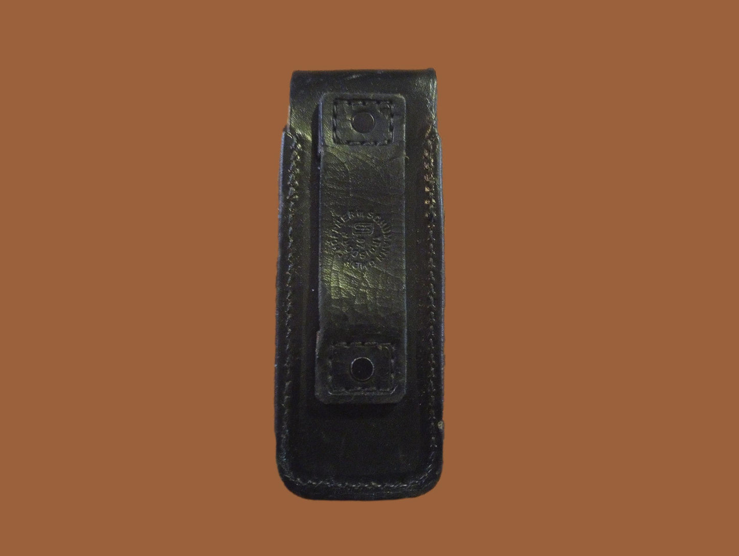 German Police Black leather Walther p5  8 round 9 mm Magazine Pouch Sig Sauer