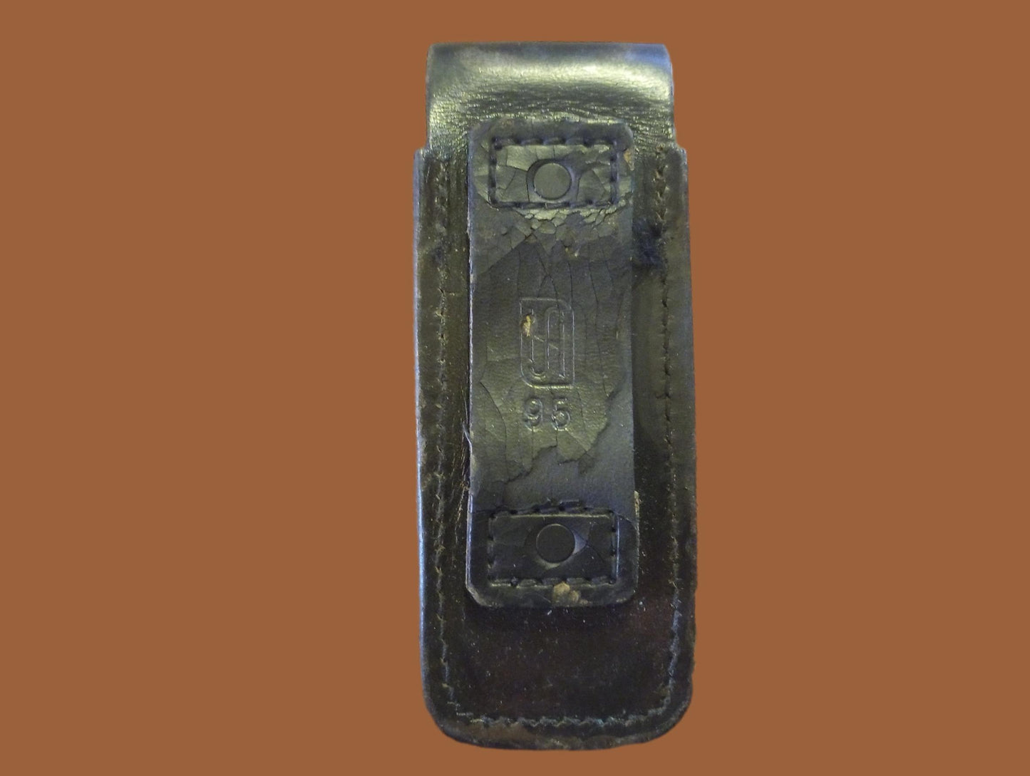 German Police Black leather Walther p5  8 round 9 mm Magazine Pouch Sig Sauer